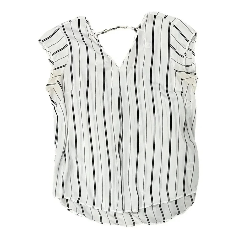 Halogen White Striped Blouse 1X